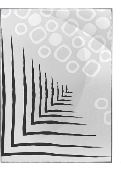 Çizgiler ve Şekiller Siyah Gri Renkler Modern Poster P-003441
