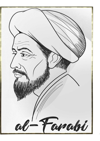 Al-Farabi Bilim Insanı Filozof Modern Sanat Tuval Poster P-003448