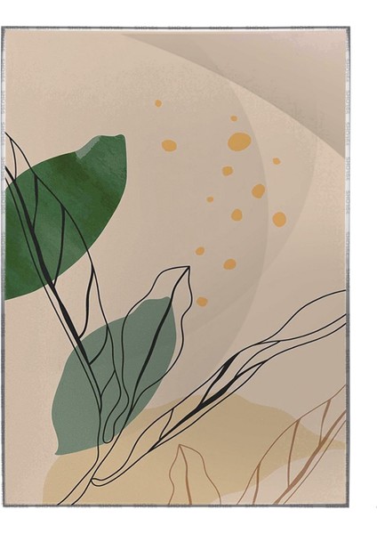 Bitki Yapraklar ve Şekiller Modern Poster P-004045