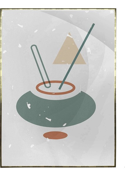 Şekiller Pastel Renkler Modern Dekoratif Poster P-004274