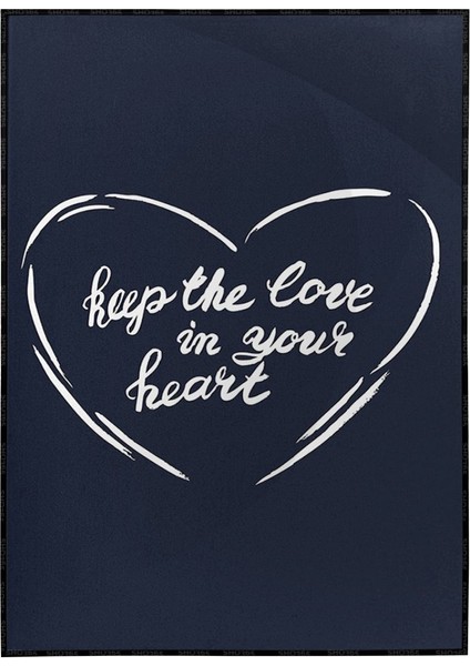 Aşk Sevgi Sevgililer Günü Temalı Mavi Beyaz Modern Poster P-004524