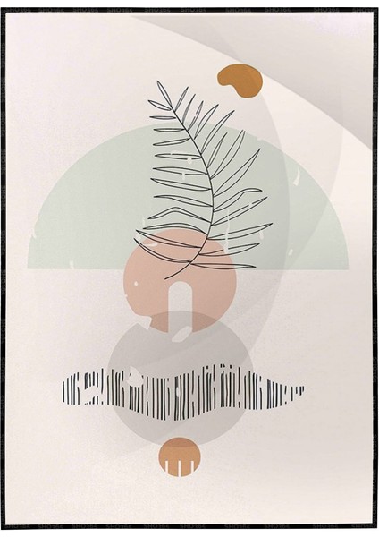 Doğa Bitki ve Şekiller Pastel Renkler Modern Poster P-004248