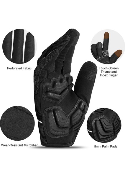 Dokunmatik Ekranlı Bisiklet Eldivenleri Black-Xl (Yurt Dışından) modelleri