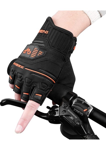 Yarım Parmak Bisiklet Eldiveni Orange-S (Yurt Dışından)