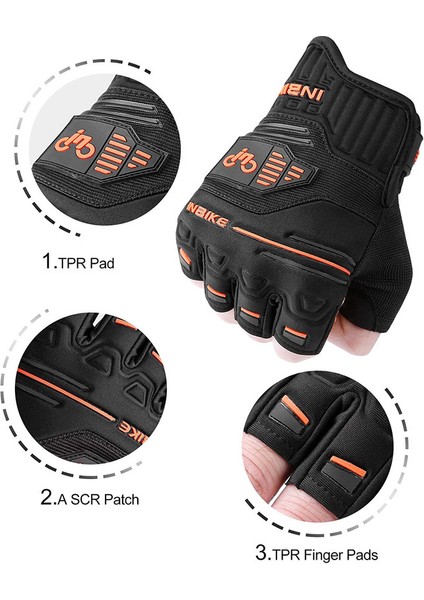 Yarım Parmak Bisiklet Eldiveni Orange-S (Yurt Dışından) modelleri