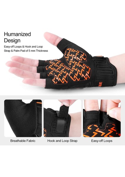 Yarım Parmak Bisiklet Eldiveni Orange-S (Yurt Dışından) fırsatları
