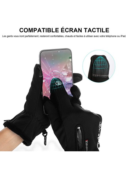 Fermuarlı Kış Eldivenleri Siyah-M (Yurt Dışından) fırsatları