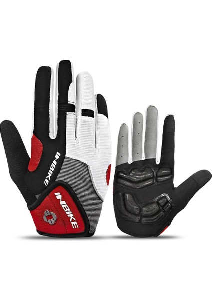 Dokunmatik Ekranlı Bisiklet Eldivenleri Red-L (Yurt Dışından)