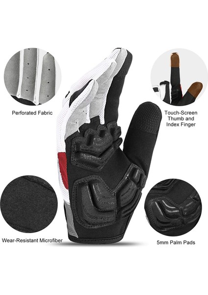 Dokunmatik Ekranlı Bisiklet Eldivenleri Red-L (Yurt Dışından) fiyatları