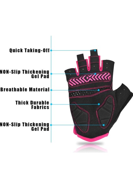 Silikon Bisiklet Eldivenleri Pink-S (Yurt Dışından) fiyatları