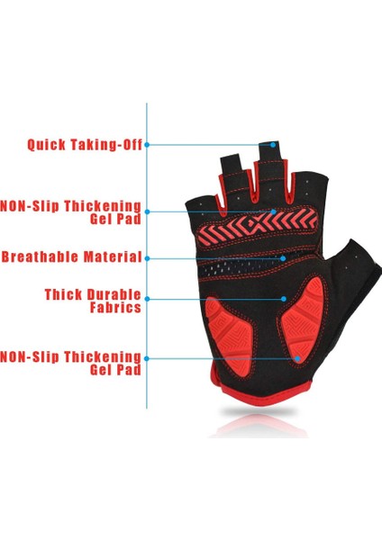 Silikon Bisiklet Eldivenleri Red-M (Yurt Dışından) fiyatları