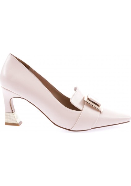 3015-23Y Kadin Metal Aksesuarli Kadeh Topuklu Ayakkabi