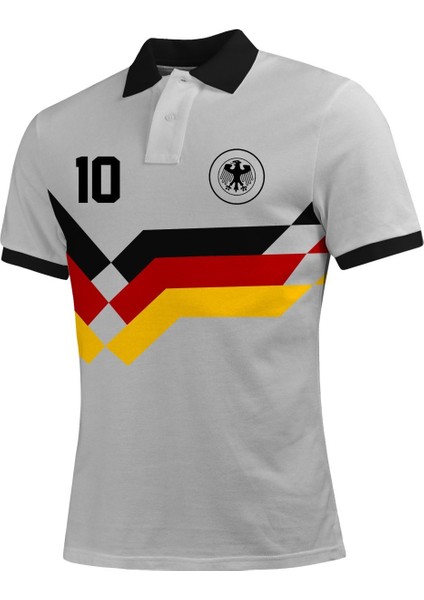 Almanya 1990 Retro Polo Tişört