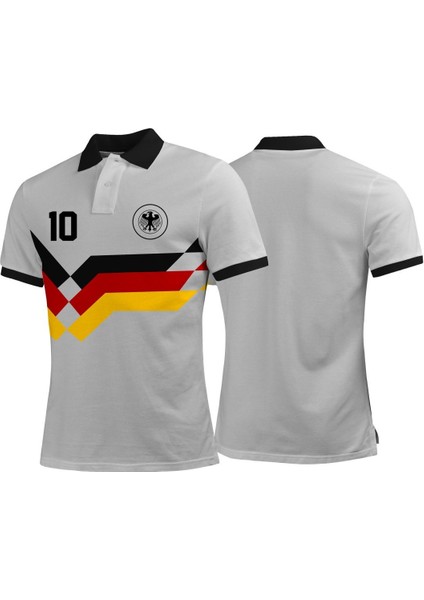 Almanya 1990 Retro Polo Tişört