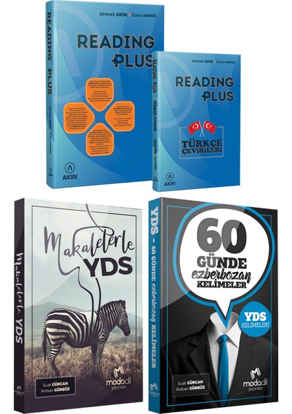 Akın Dil 2023 Akın Dil Reading Plus+Modadil Makalelerle Yds+Modadil Yds 60 Günde Ezberbozan Kelimeler