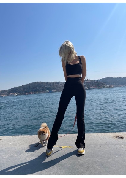 Clara Siyah Ispanyol Paça Tayt