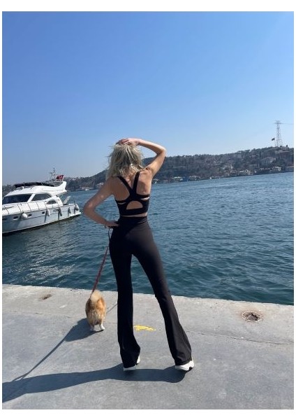 Clara Siyah Ispanyol Paça Tayt modelleri