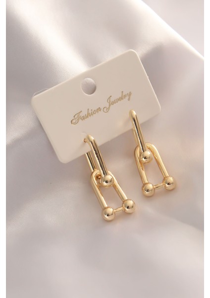 Gold Renk Tiffany Model Kadın Küpe