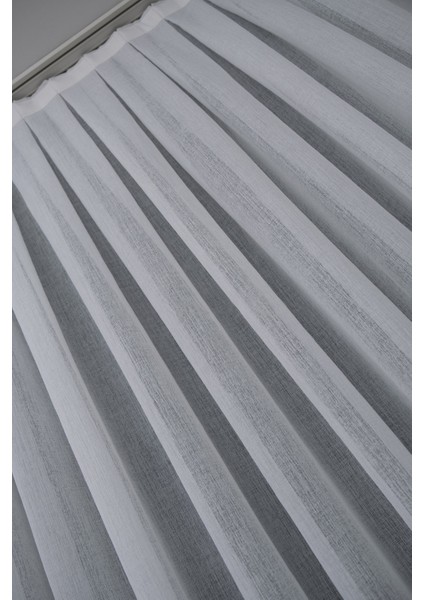 Taç Kumlu Keten Krem 1/3 Sık Pile Tül Perde Tek Kanat - Krem 100 x 270 cm fiyatları