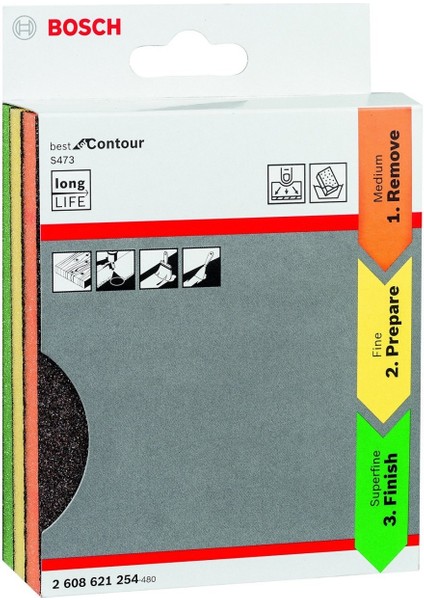 S473 Çift Taraflı Sünger Zımpara Seti 3 Parça (2608621254) fiyatları
