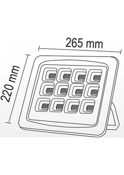 FL-3142 120 Watt Beyaz Solar Projektör