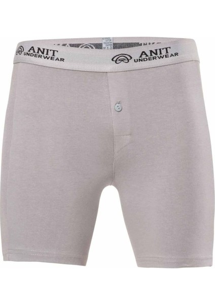 Likralı Uzun Erkek Boxer Gri - 1114A