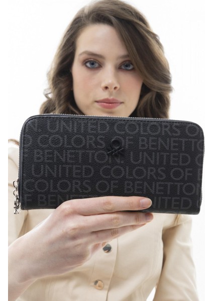 United Colors Of Benetton Kadın Büyük Boy Cüzdan BNT 846 - Siyah - STD