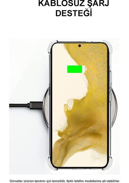 Caseworld Oppo A76 ile Uyumlu Kapak Kamera Korumalı Şeffaf Airbag Antishock Köşe Korumalı Silikon Şeffaf Kılıf