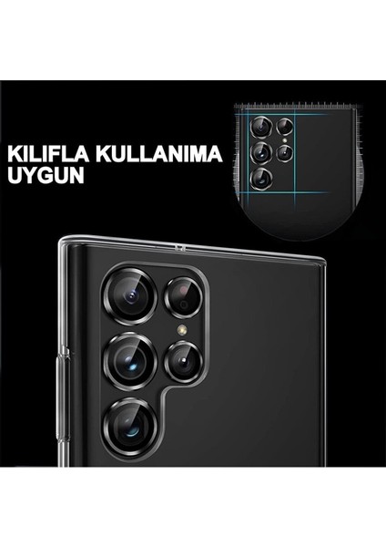 Galaxy S23 Ultra Kamera Lens Koruyucu Kılıfla Birlikte Kullanım Ultra Ince Kırılmayı Önleyen Tasarım