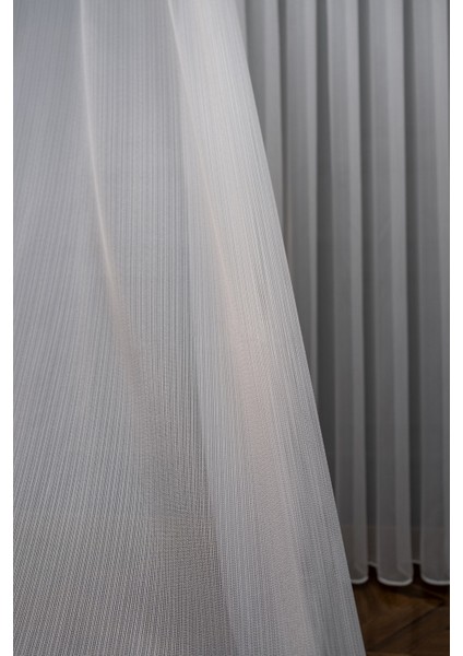 Taç Çizgili Kırık Beyaz 1/2 Seyrek Pile Tül Perde Tek Kanat - Kırık Beyaz 100 x 200 cm fırsatları