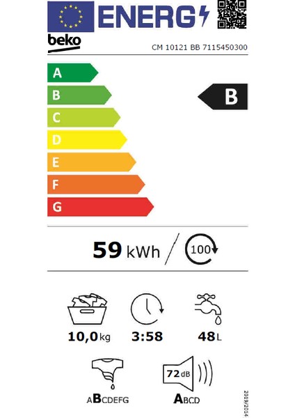 cm 10121 Bb 10 kg 1200 Devir Çamaşır Makinesi