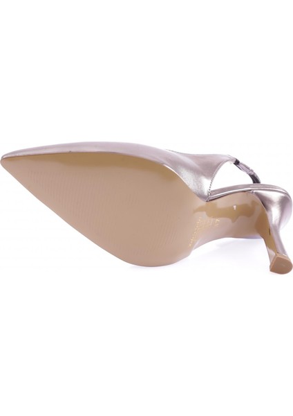 2025-23Y Kadin Silver Taşli Lastik Detayli Ince Topuklu Ayakkabi indirimleri