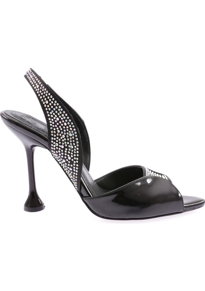 02-23Y Kadin Silver Taşli Kadeh Topuklu Ayakkabi