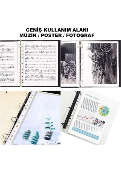 A3 Poşet Dosya Yatay 10 Lu Şeffaf Föy Dosya 1 Paket Ofis Okul Büro Kenarı Delikli Poşet Dosya indirimleri