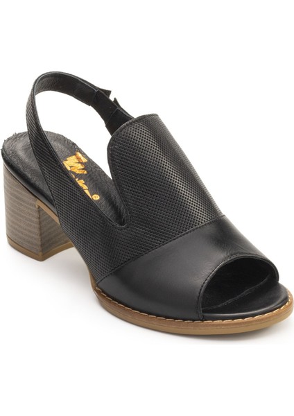 Kadın Hakiki Deri Topuklu Şık Sandalet - Açık Ayakkabı fırsatları