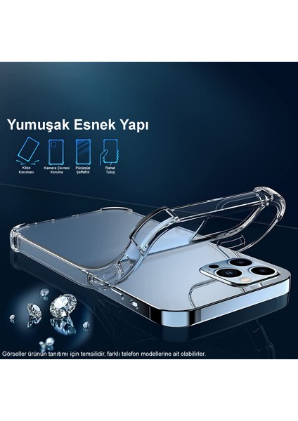 Caseworld Oppo A9 2020 ile Uyumlu Kapak Airbag Antishock Köşe Korumalı Silikon Şeffaf Kılıf