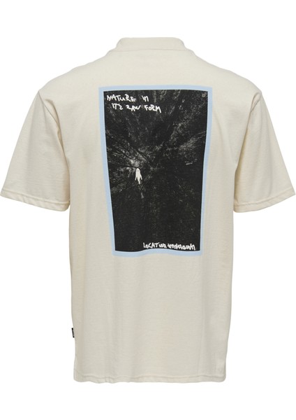 O Yaka Baskılı Pembe Erkek T-Shirt 22025269_ONSLEON Lıfe Rlx Photoprın