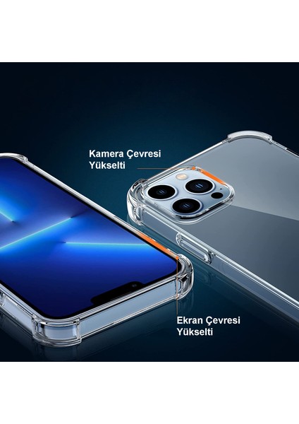 Caseworld Huawei Y6P ile Uyumlu Kapak Airbag Antishock Köşe Korumalı Silikon Şeffaf Kılıf