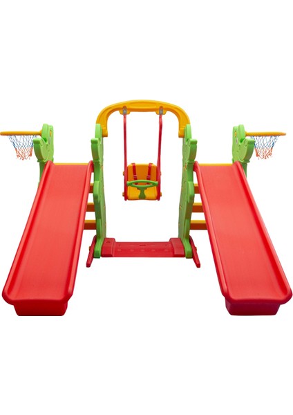 2 Kaydırak 1 Salıncak Set - Çocuk Oyun Parkı - Çocuk Salıncak - Çocuk Kaydırak- Anaokulu - Kreş modelleri