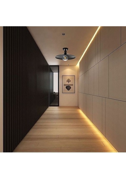 Retro5,rustik Mutfak,oda,salon Cafeler Için Tekli Metal Plofonyer Avize ÇAP:38CM