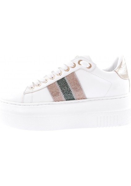 ES865-23Y Kadin Kalin Silver Taşli Sneakers Ayakkabi10