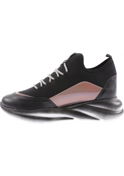 315-23Y Kadin Kalin Taban Strech Detayli Silver Taş Bağcikli Sneakers Ayakkabi10 modelleri