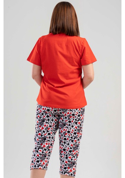 Pamuklu Büyük Beden Kısa Kol Kaprili Pijama Takım fırsatları