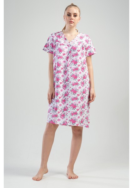 Pamuklu Babaanne Kısa Kol Kısa Gecelik fırsatları