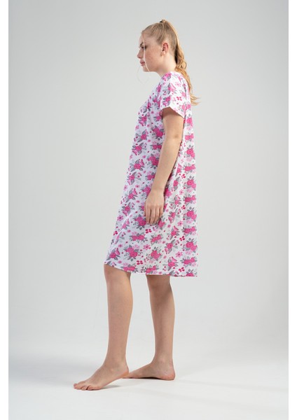 Pamuklu Babaanne Kısa Kol Kısa Gecelik indirimleri