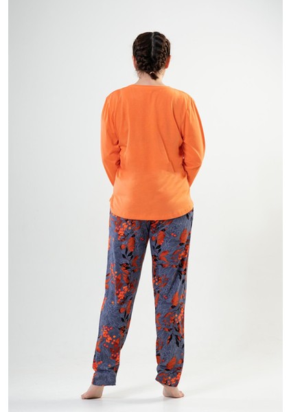 Pamuklu Kadın Büyük Beden Uzun Kol Pijama Takım fırsatları
