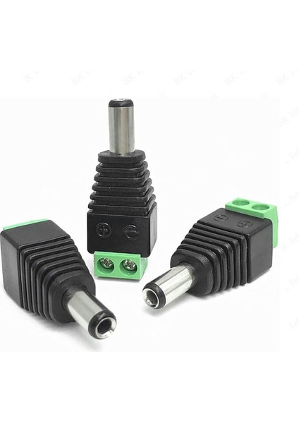 Klemensli Power Jack Erkek Balun Konnektör 5.5*2.1 Mm - 5 Adet