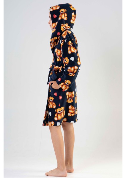 Vıenetta Kız Cocuk Polar Kapsonlu Ceplı Sabahlık modelleri