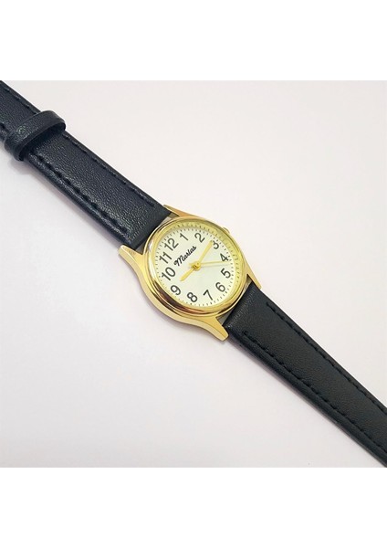 Retro Kadın Kol Saati, Vintage Tasarım, Klasik Tasarım, Altın / Gold Rengi, Minimal, Kayışlı