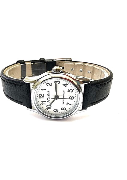 Retro Kadın Saati, Vintage Tasarım, Klasik, Gümüş Kasa Rengi, Minimal Tasarım, Siyah Kayış Kordon, Beyaz Kadran fiyatları